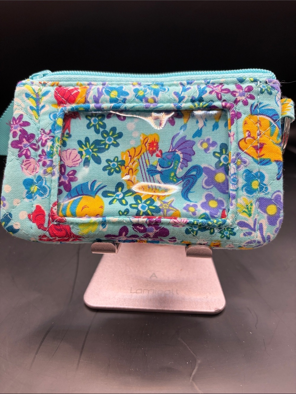 Vera Bradley Turquoise Floral Zip Phone Wallet